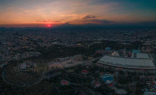 Foto profissional grátis de aerofotografia, alvorecer, cidade