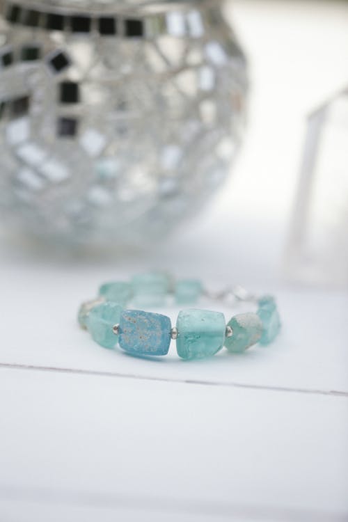 Precious Stone Bracelet on Table