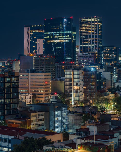 垂直拍攝, 城市, 夜生活 的 免費圖庫相片