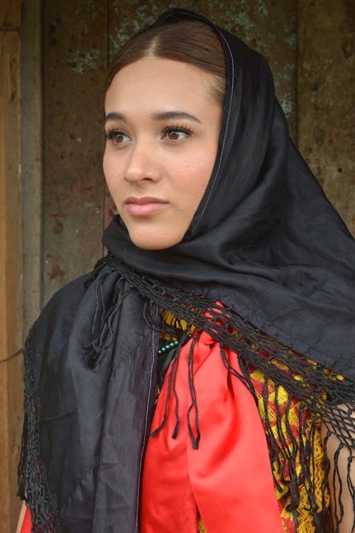 A Woman in Black Hijab