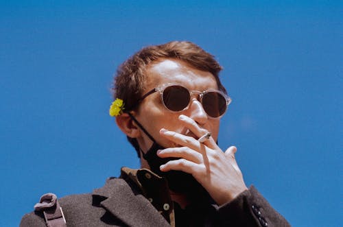 A Man Smoking Cigarette