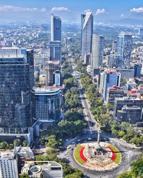 Cityscape of Modern City with Skyscrapers