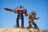 Transformers Sculptures Under the Blue Sky