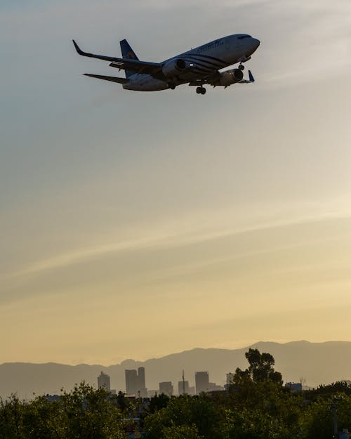 Foto stok gratis airbus, pemandangan kota, pesawat terbang