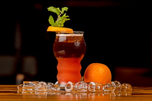 Cocktait with Orange Slice on Top