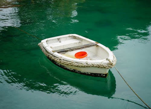 White Boat on Water