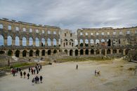 Discover the ancient Roman Pula Arena amphitheater, a stunning landmark in Croatia.