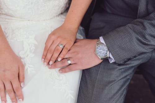 A Couple Wearing their Wedding Rings