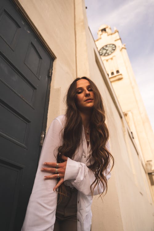 Low Angle Shot of a Woman