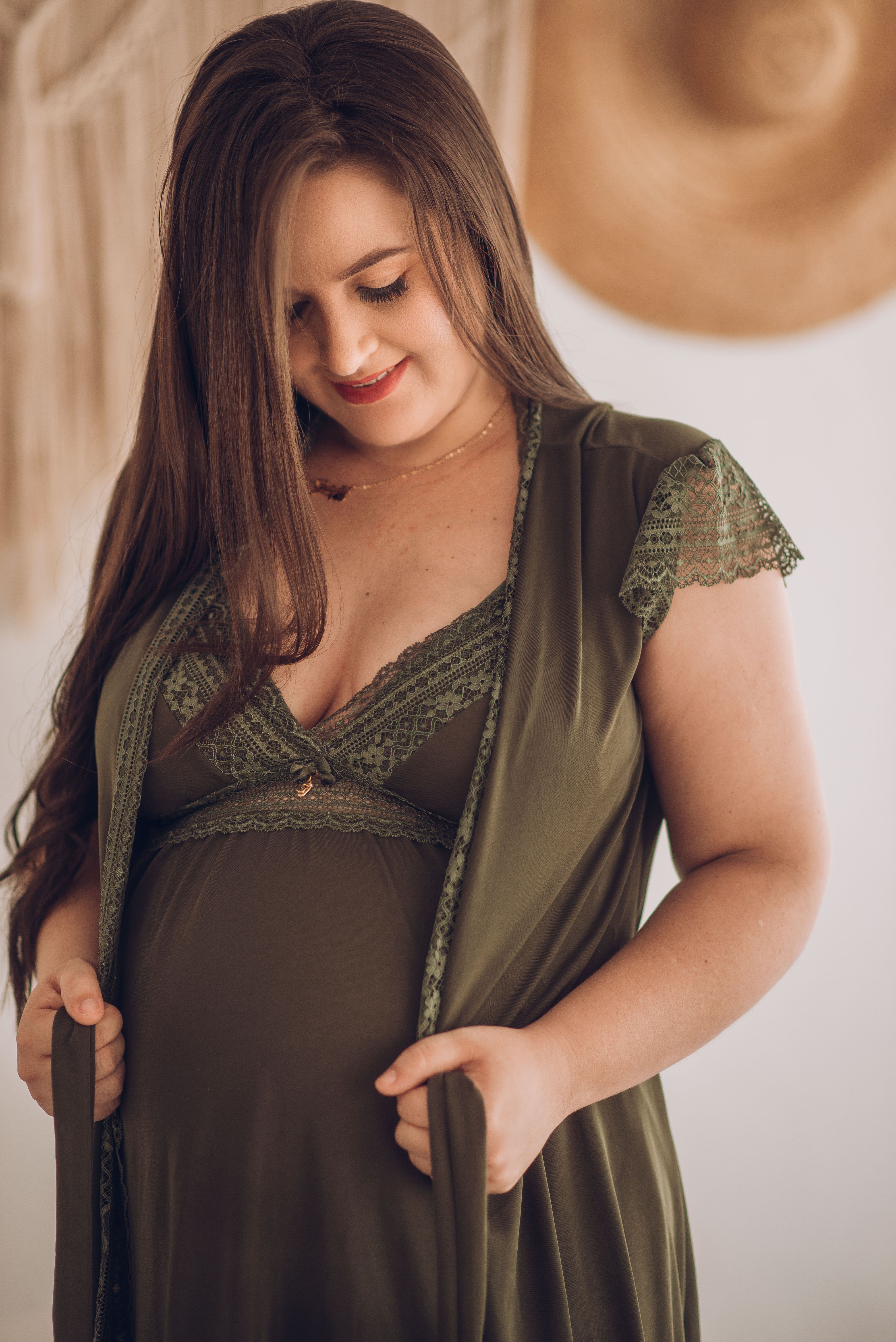 A Woman in Moss Green Dress · Free Stock Photo