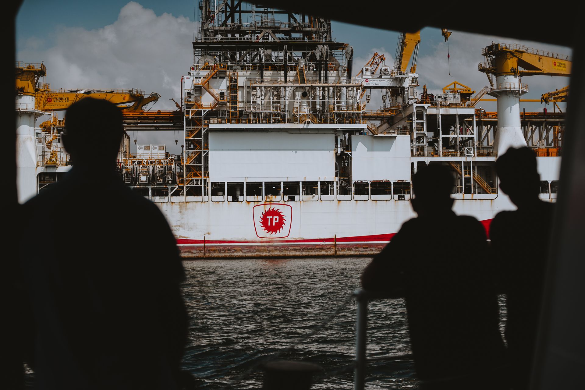 Offshore workers at sea