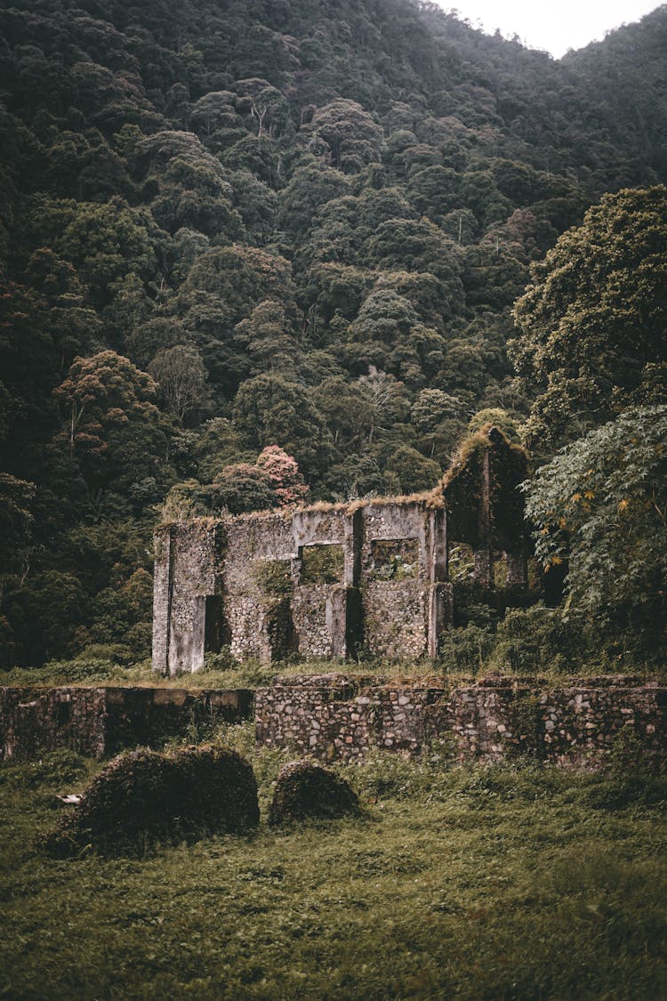 Ruins On A Mount Malabar In Indonesia 