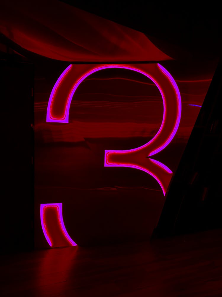 Number Three Neon Signage At A Cinema