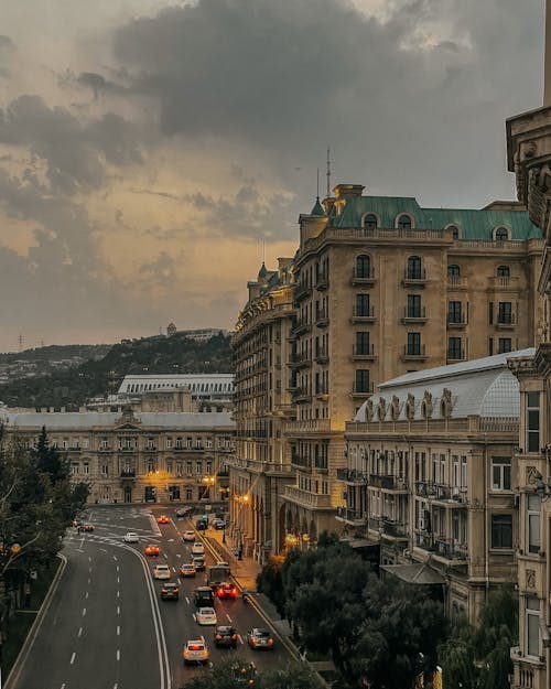 Free Birds Eye View of Baku, Azerbaijan Stock Photo