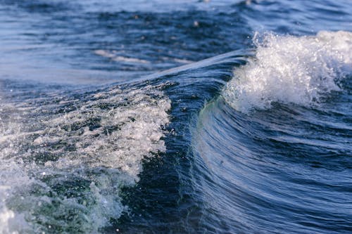 A Close-up Shot of an Ocean Waves