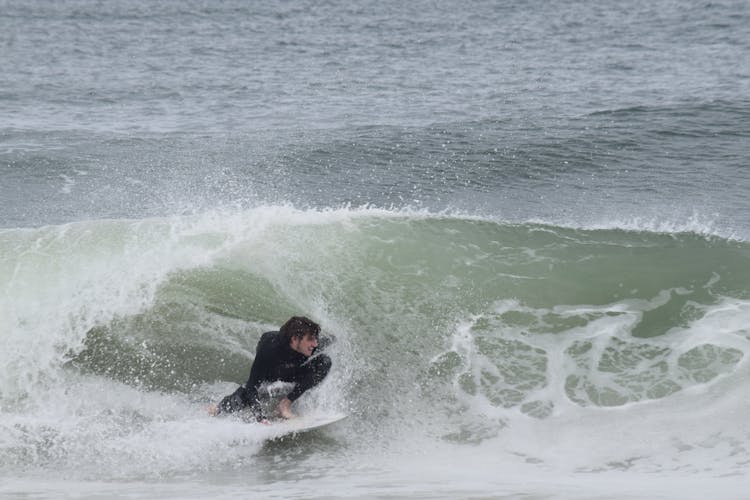 A Man Surfing