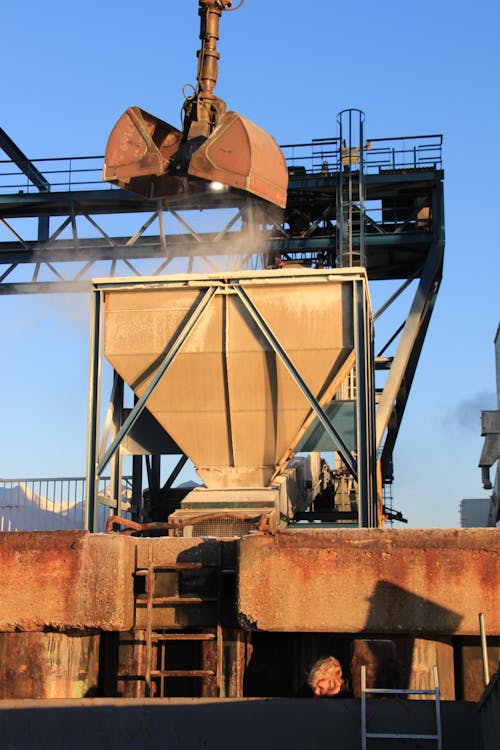 View of Heavy Machinery in an Industrial Area 