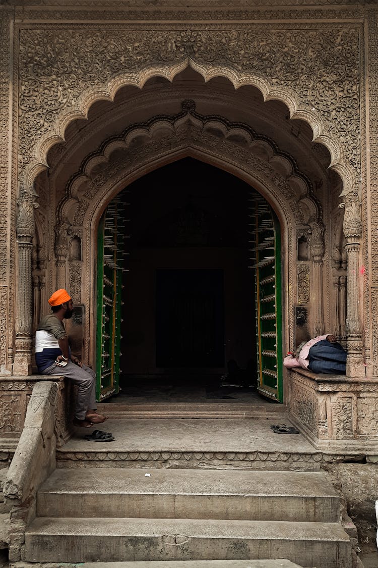 Arched Entrance To A Temple 