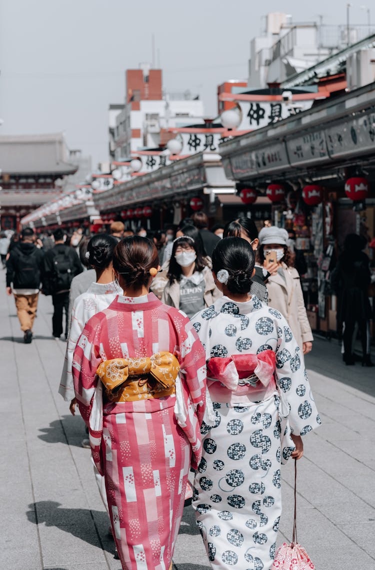 People Walking In City In Japan