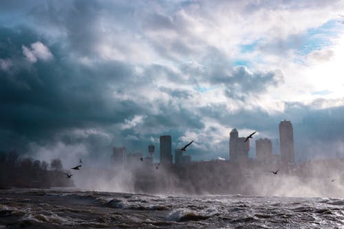 City Skyline Across the Niagara Falls