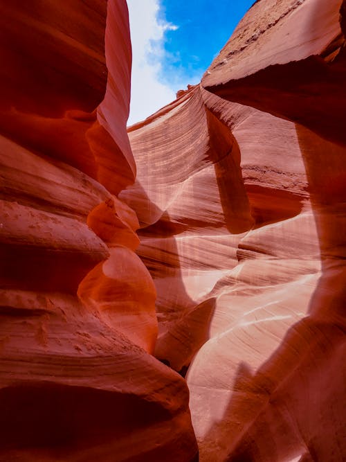 Brown Rock Formation Under the Blue Sky