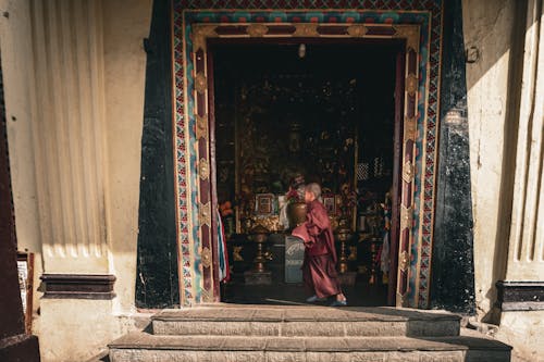 Boy in a Buddhist Temple 