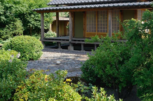 Japanese Tea House with a Garden 