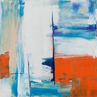 driftwood sleeve — blue and rust abstract, artwork photo by Steve A Johnson on Pexels