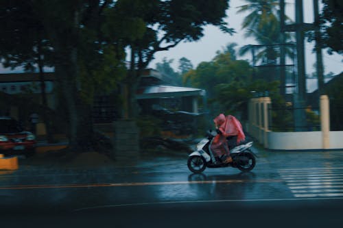 Free stock photo of cinematic, motor bike, rain