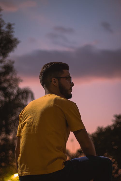 Man in Yellow T-Shirt