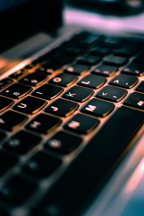 Close-up of a Laptop Keyboard 