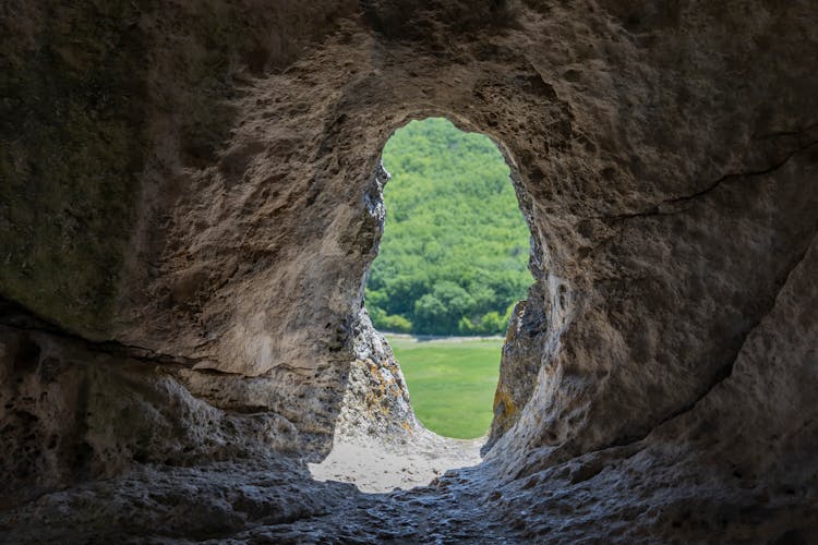 A Body Of Water Near The Cave Hole 