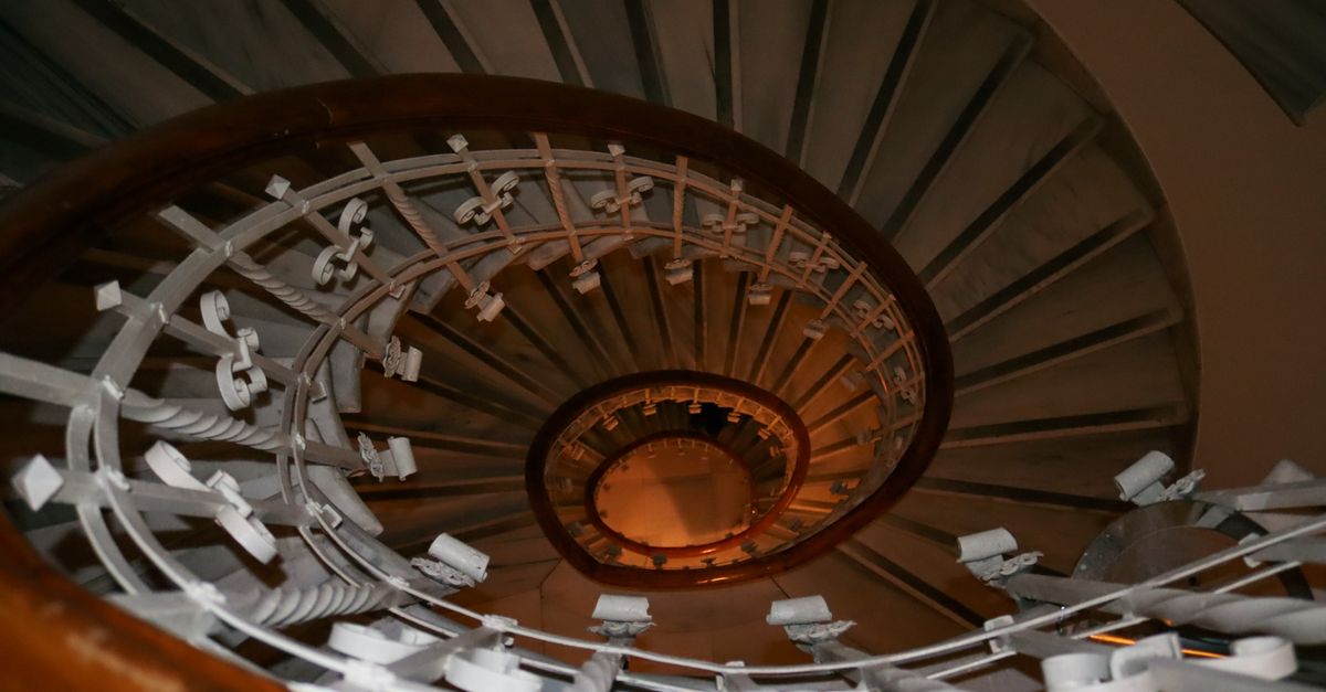 High Angle View of a Spiral Staircase · Free Stock Photo