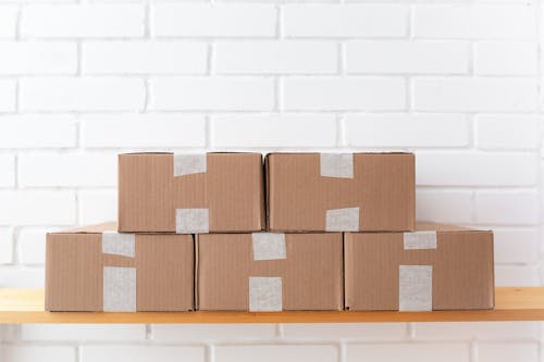 Photograph of Brown Cardboard Boxes