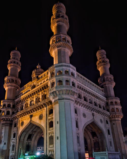 คลังภาพถ่ายฟรี ของ charminar, กลางคืน, การท่องเที่ยว