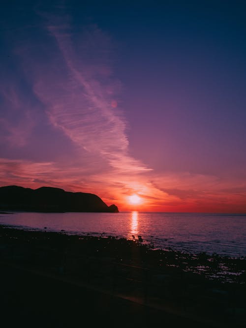 Kostnadsfri bild av hav, havsstrand, kväll