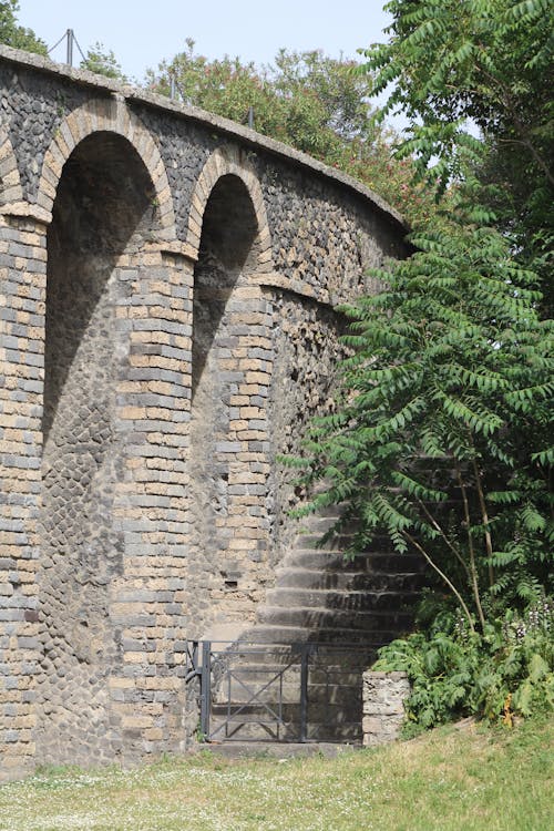 Stone Bridge with Stairs in Nature