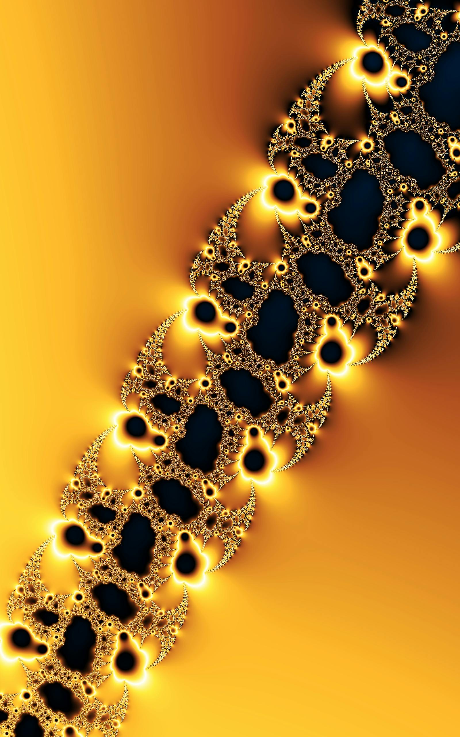 Intricate fractal pattern with golden tones and ornate geometric design.