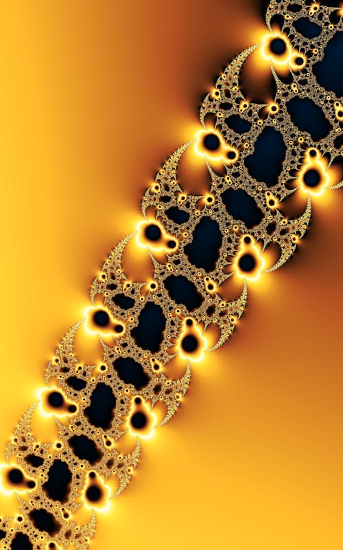 Bright Pattern on Golden Background