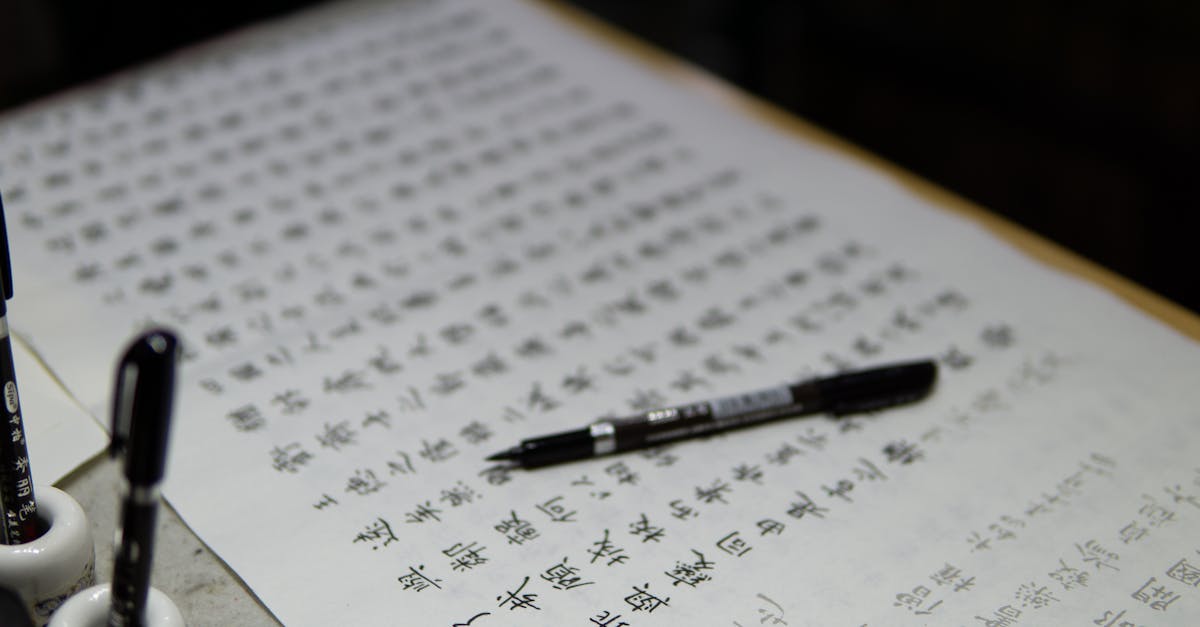 Close-up of a Piece of Paper with Chinese Letters · Free Stock Photo