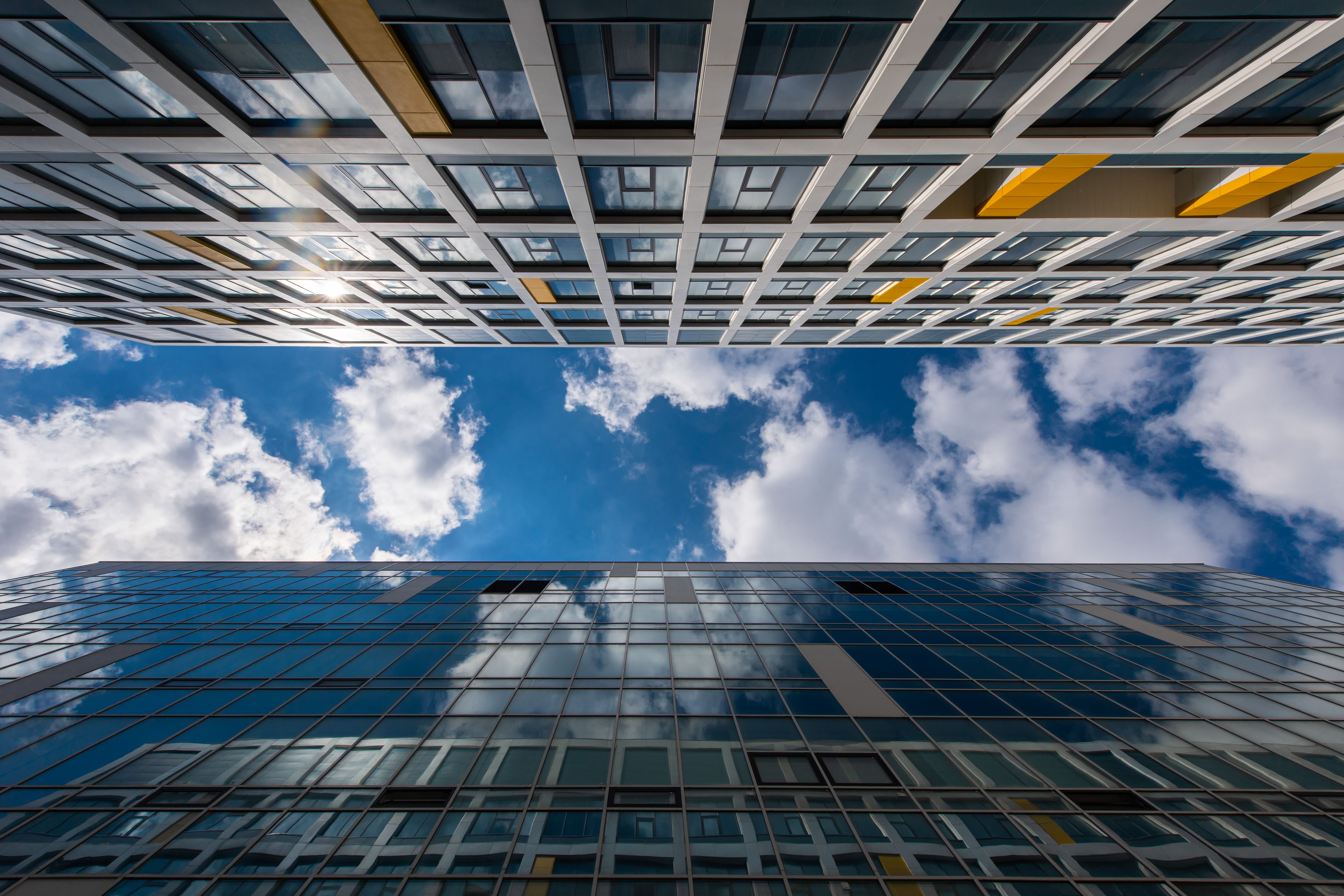 Low Angle Shot of Blue Sky with White Clouds · Free Stock Photo
