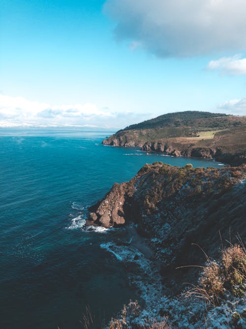 Scenic View of Sea and Coastline 