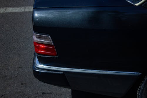 Close-up Photo of Black Car's Bumper 