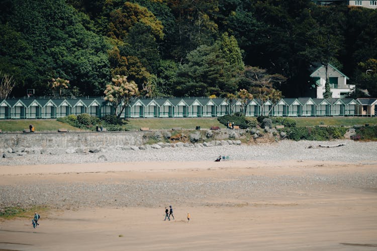 Row Of Houses On Seashore