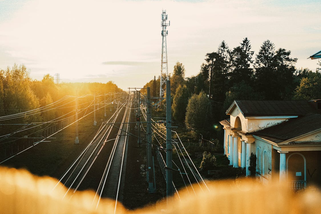 Railway Tracks at Sunrise