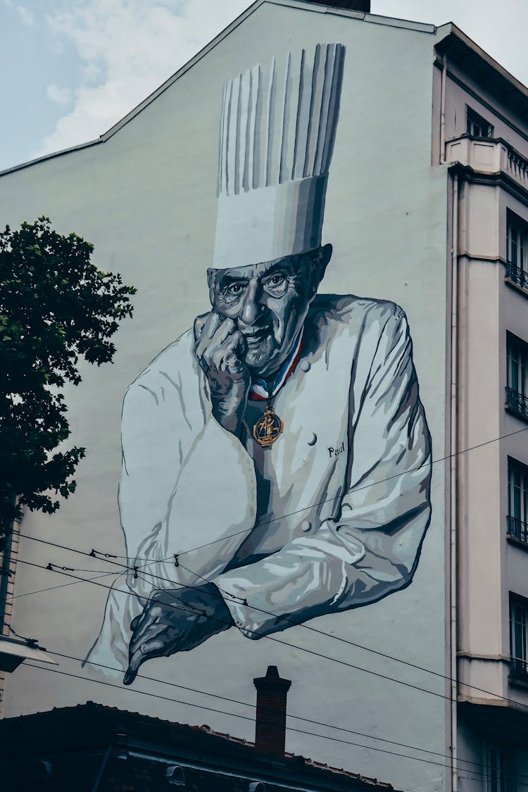 Mural Of Chef On Wall