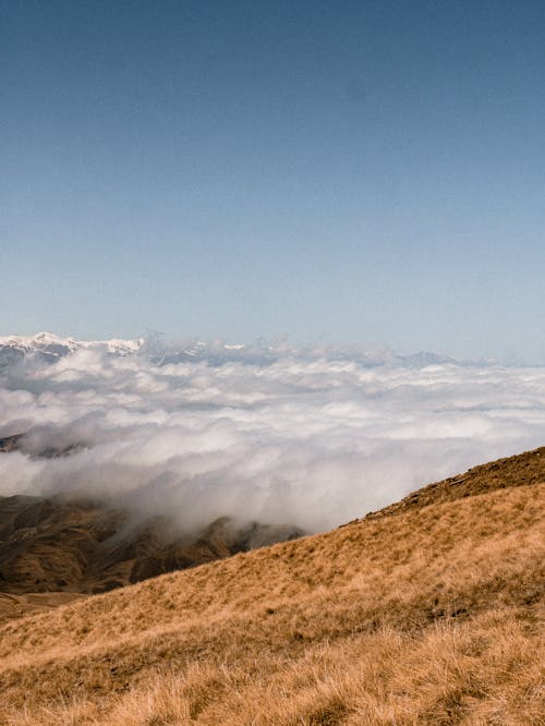 View From a Mountain Peak Above the Clouds 