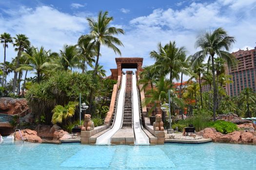 Double Waterslide at the Atlantis, Bahamas