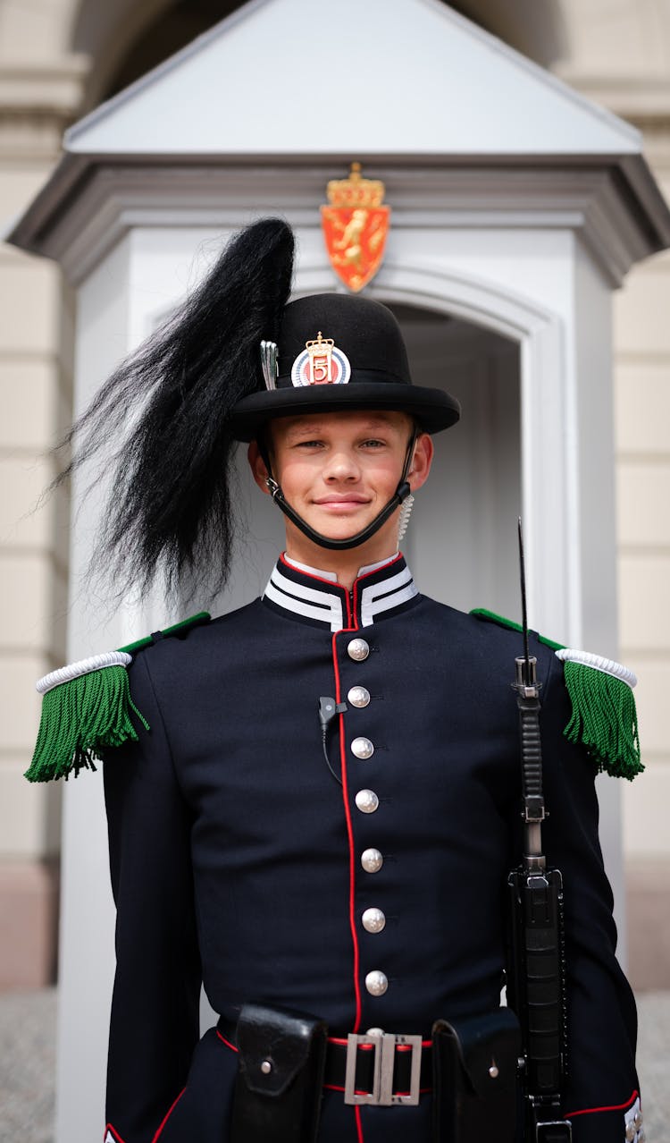 Portrait Of A Guard Smiling