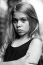 BW Ukrainian girl. Unhappy